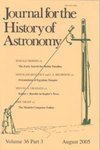 JOURNAL FOR THE HISTORY OF ASTRONOMY雜志封面